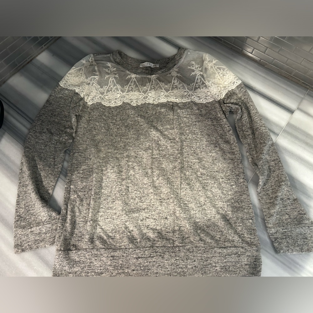 Stella lace accent sweater